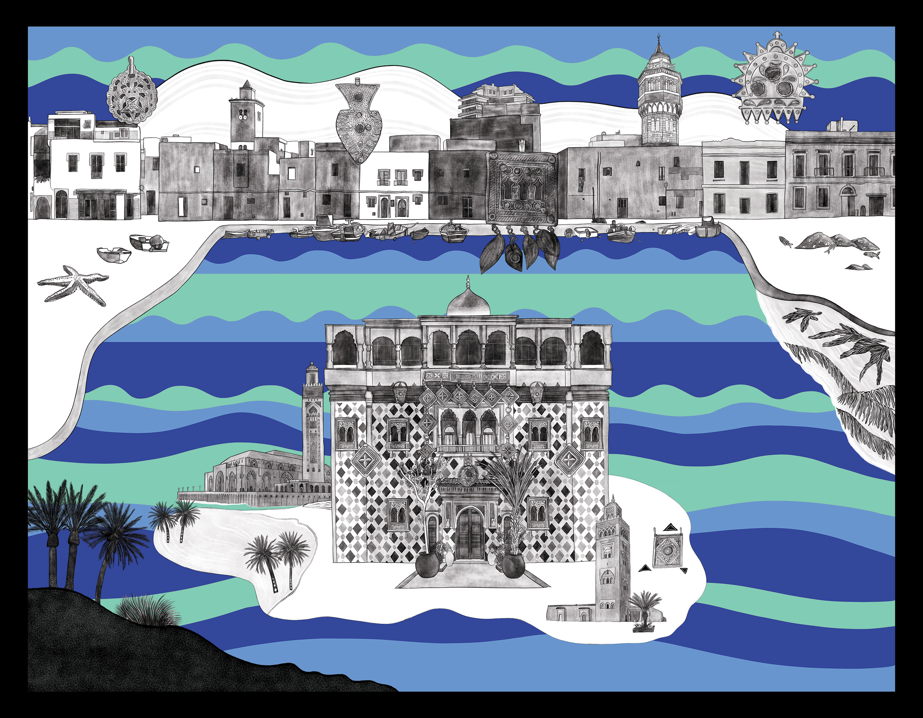 Villes flottantes - Tunisie - Maroc